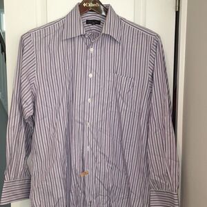 John W Nordstrom Purple stripe dress shirt 15.5 M